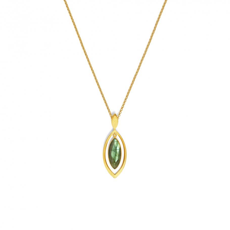 Kette mit Anhänger I Marquisa I Labradorit