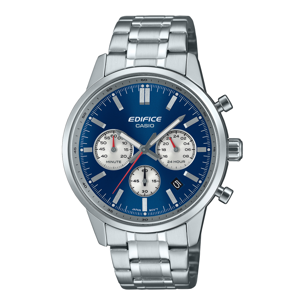 Casio Edifice EFR-575D-2AEF mit blauem Zifferblatt und Edelstahlarmband