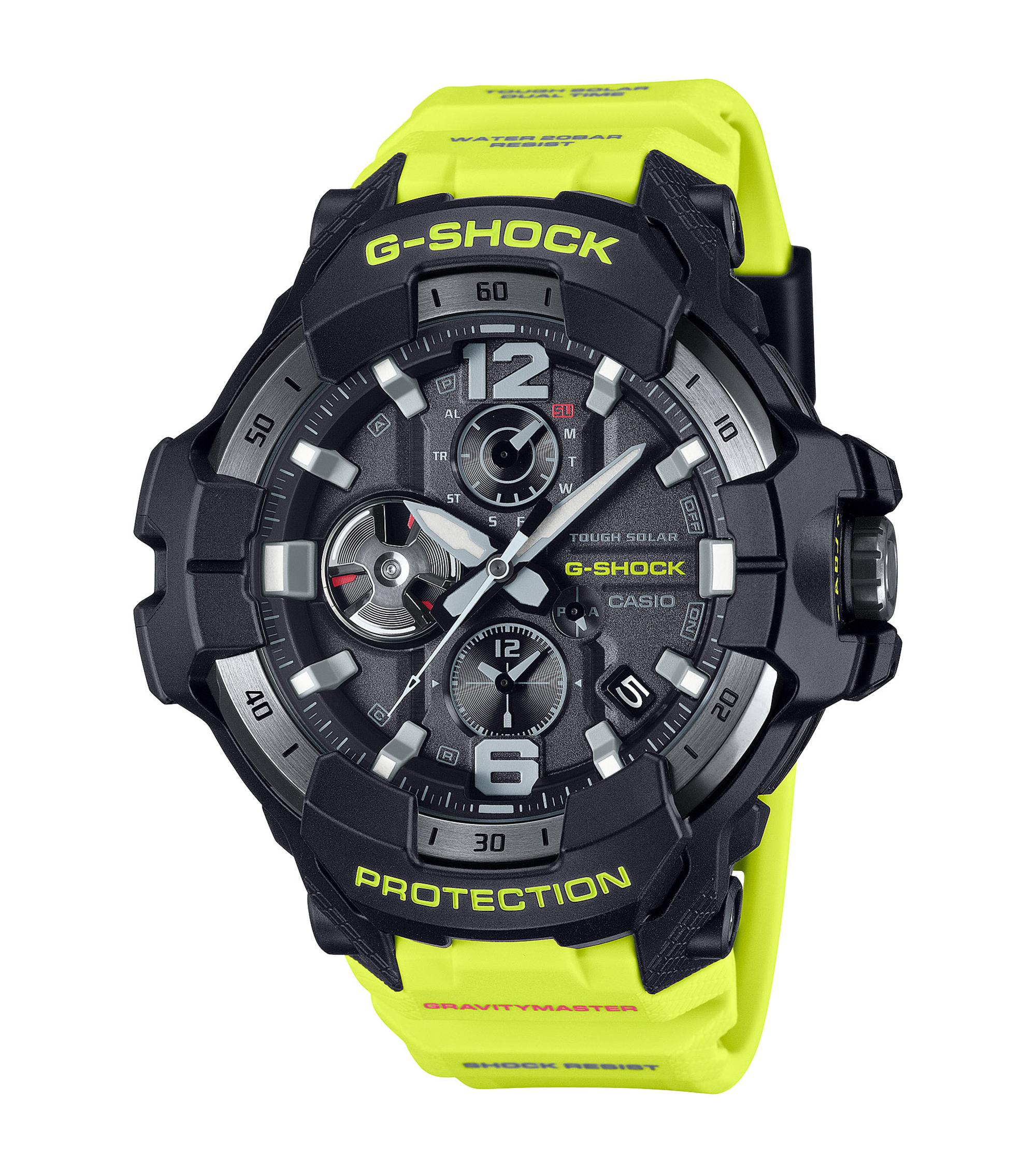 CASIO GR-B300RY-1A9ER – Master of G Rescue Yellow CASIO GR-B300RY-1A9ER: GravityMaster mit schwarzem Gehäuse und leuchtend gelbem neon Armband, Tough Solar und Bluetooth, bereit für extreme Einsätze