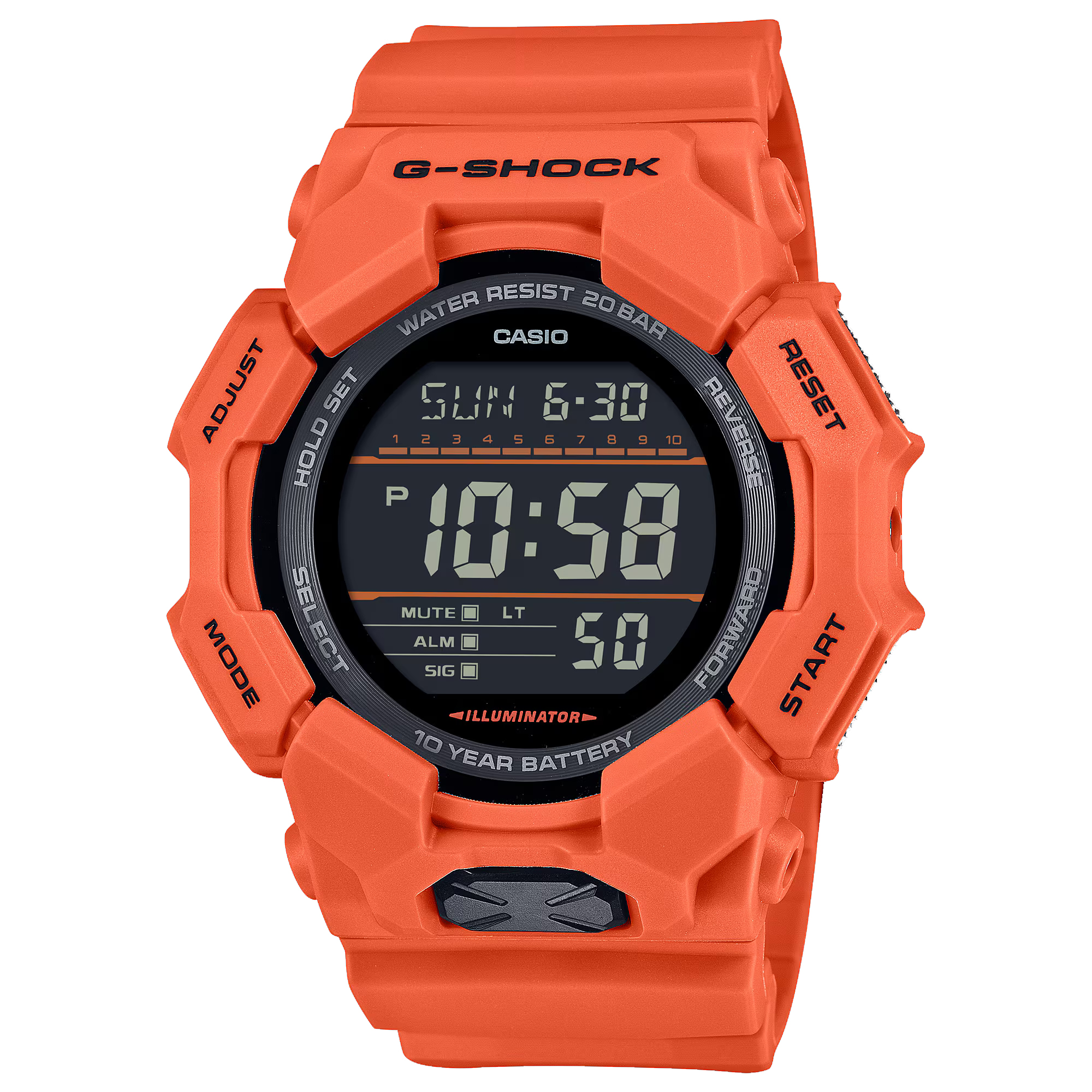 G-Shock I 10-Years-Batterie I GD-010-4 I orange