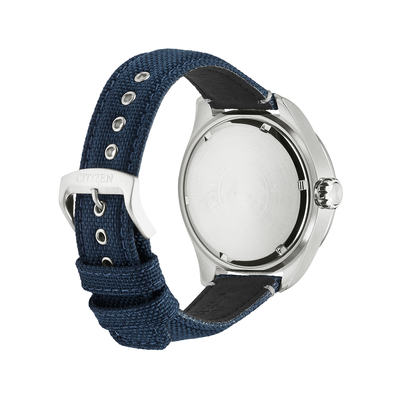 Citizen AW5000-16L Rückseite mit verschraubtem Edelstahlboden und Seriengravur