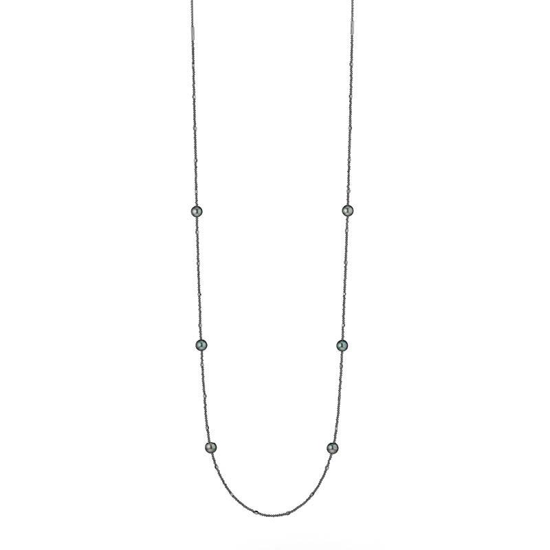 Collier mit Perlen I 110cm I 925