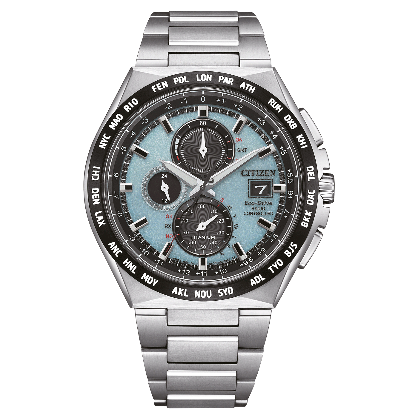 Citizen Eco-Drive Funkuhr AT8238-84M mit Super Titanium und Saphirglas