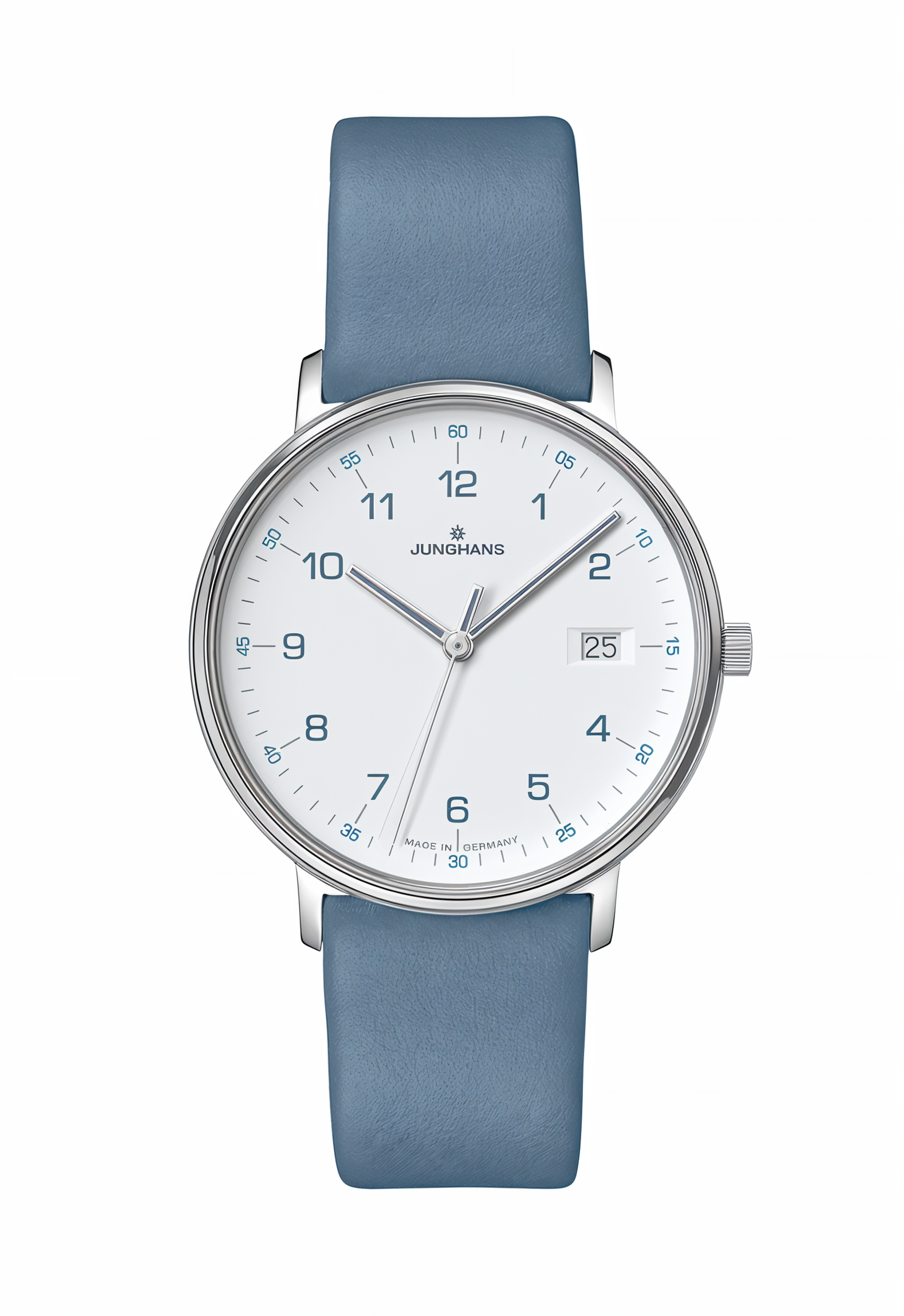  Junghans FORM Damen 47/4456.00 mit Edelstahlgehäuse und Lederarmband