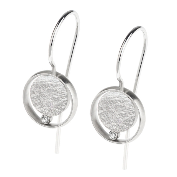 Ohrstecker mit Brillant I Edelstahl