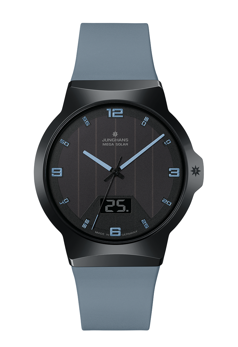 Junghans Performance Force Mega Solar I 18/1401.00 Junghans Performance Force Mega Solar I 18/1401.00 mit Keramikgehäuse und eisgrauem Kautschukarmband
