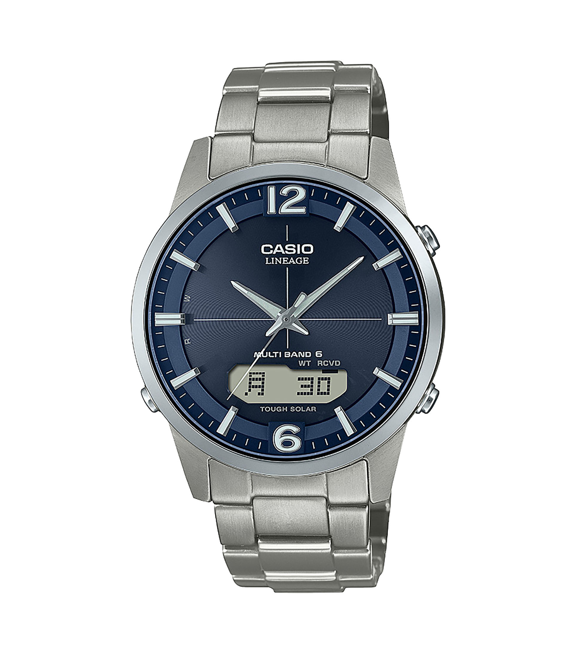 Funk-Solaruhr I Casio Lineage I Titan I blau