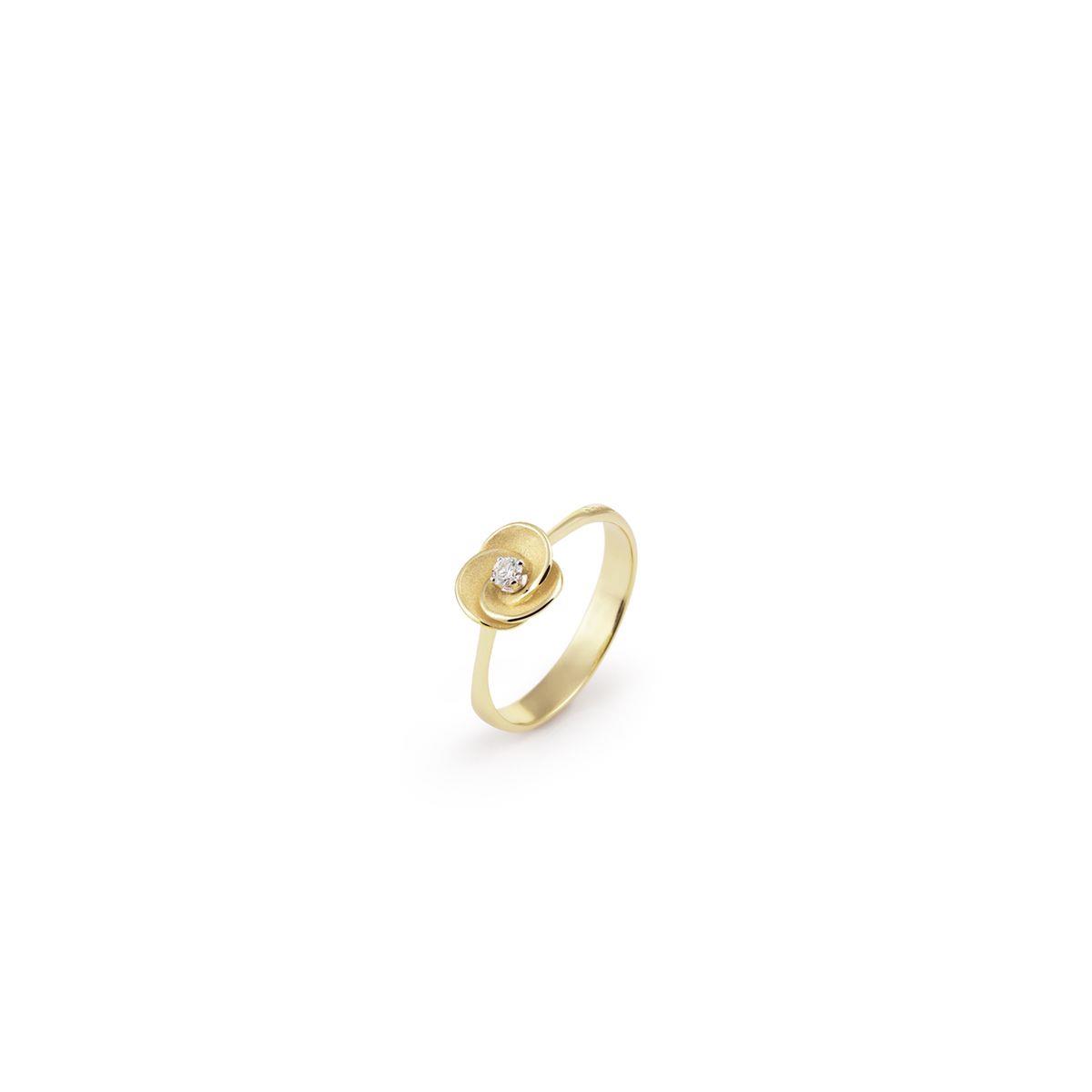 Ring mit Brillant 750 Weißgold